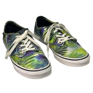 Vans Tropical Palm Leaf Print Floral Women’s Sneakers Shoes Size 9.5.